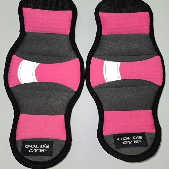 Golds Gym 3lb Pair Adjustable Ankle/wrist Weights Pink 2×1.5 lb - Picture 1 of 7